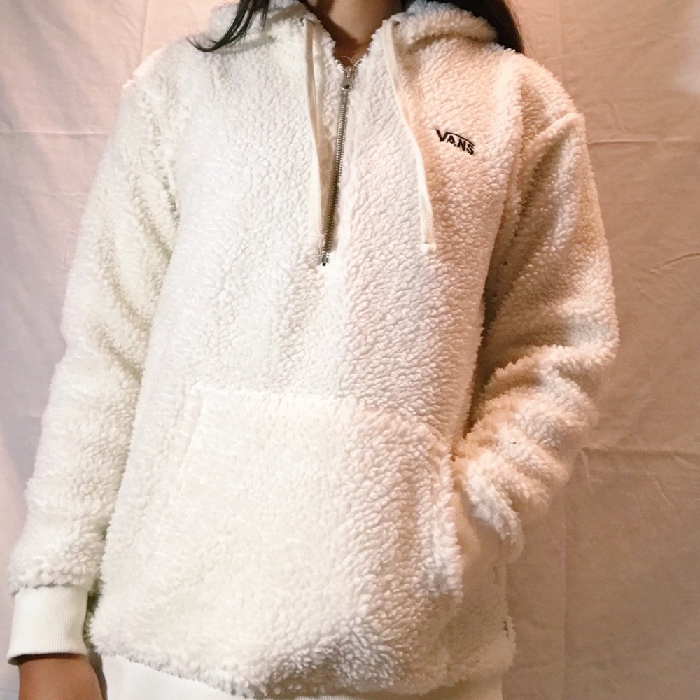 Vans White Fleece Hoodie